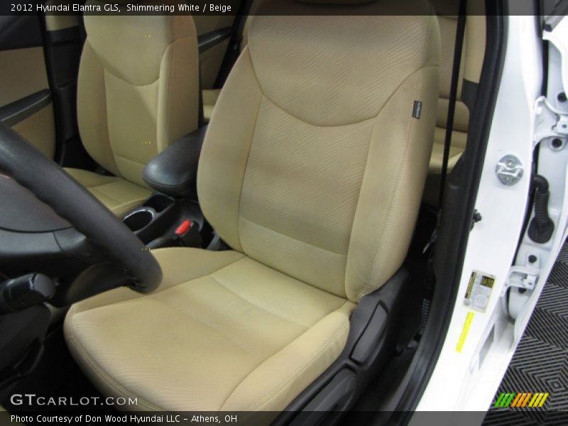 Shimmering White / Beige 2012 Hyundai Elantra GLS