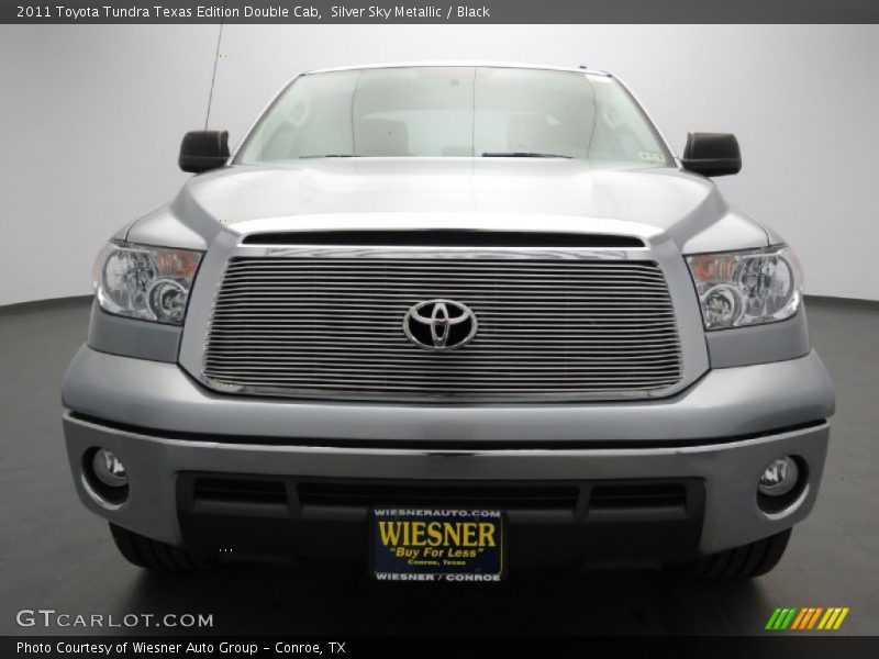 Silver Sky Metallic / Black 2011 Toyota Tundra Texas Edition Double Cab