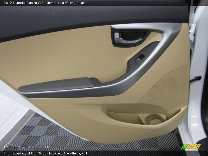 Shimmering White / Beige 2012 Hyundai Elantra GLS