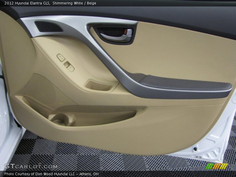 Shimmering White / Beige 2012 Hyundai Elantra GLS