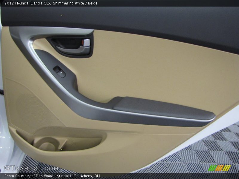Shimmering White / Beige 2012 Hyundai Elantra GLS