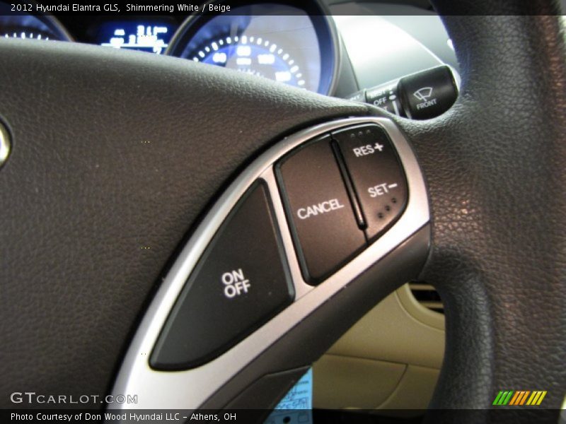 Shimmering White / Beige 2012 Hyundai Elantra GLS