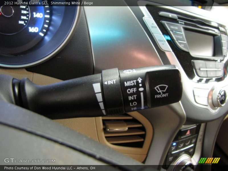 Shimmering White / Beige 2012 Hyundai Elantra GLS
