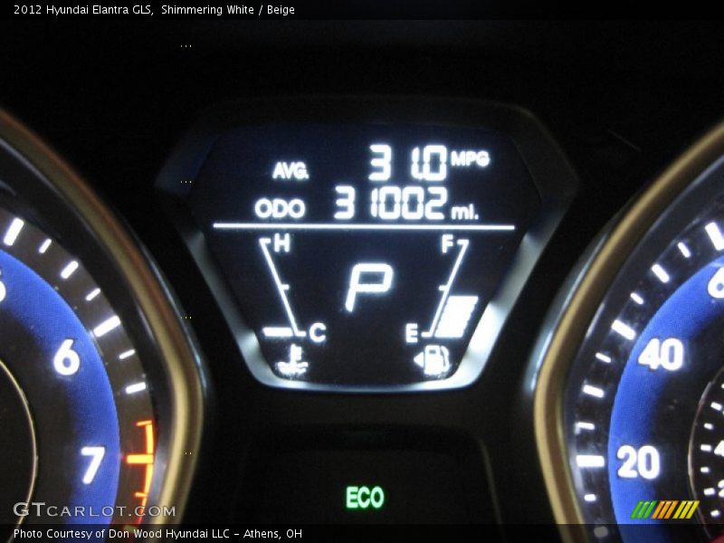 Shimmering White / Beige 2012 Hyundai Elantra GLS