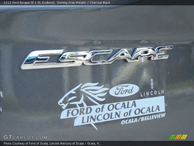 Sterling Gray Metallic / Charcoal Black 2013 Ford Escape SE 2.0L EcoBoost