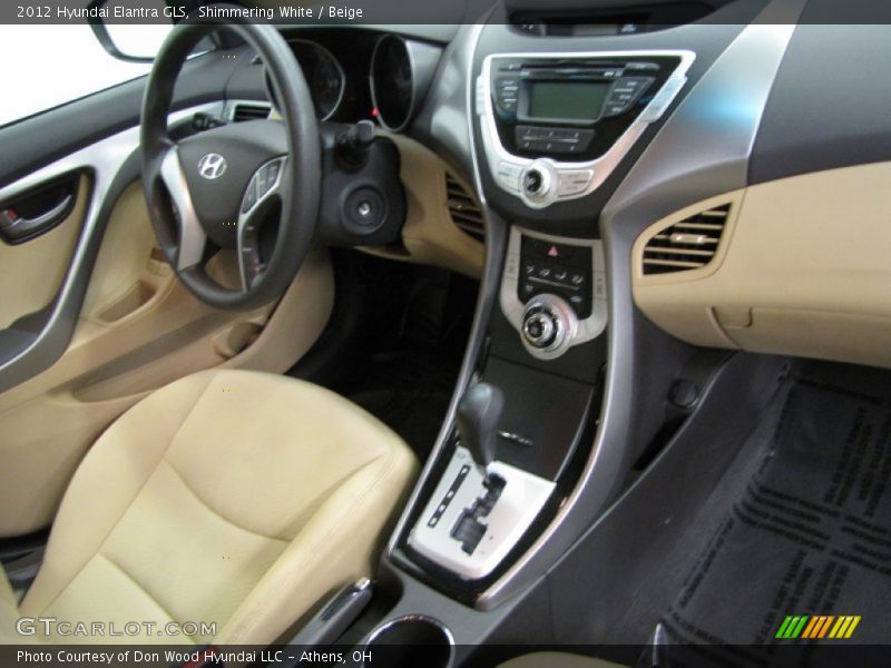 Shimmering White / Beige 2012 Hyundai Elantra GLS