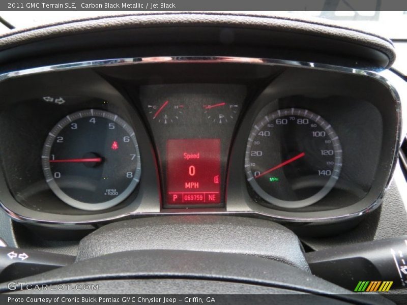 Carbon Black Metallic / Jet Black 2011 GMC Terrain SLE
