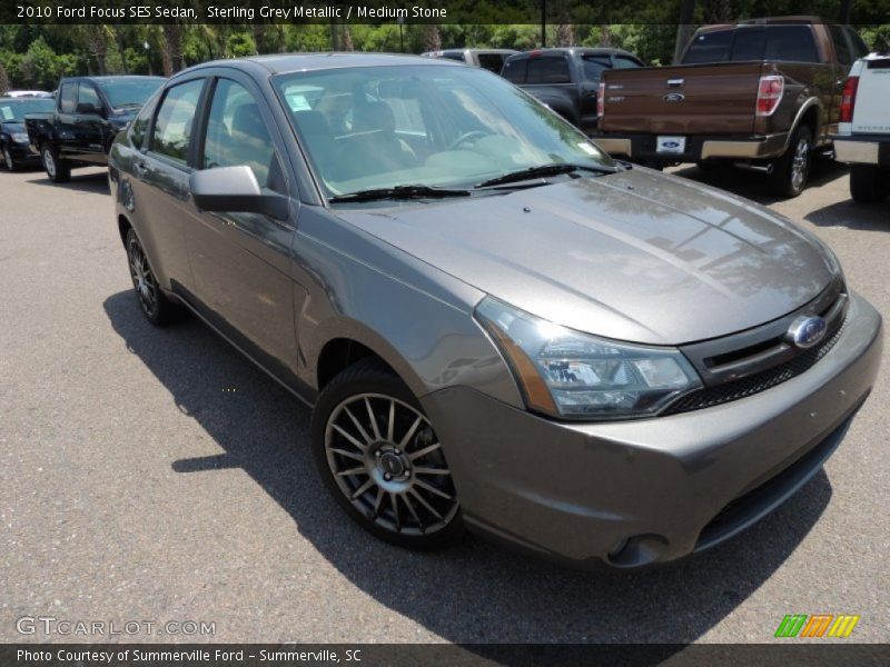 Sterling Grey Metallic / Medium Stone 2010 Ford Focus SES Sedan