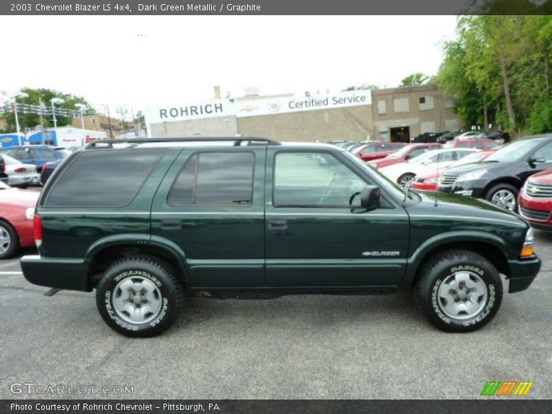 Dark Green Metallic / Graphite 2003 Chevrolet Blazer LS 4x4