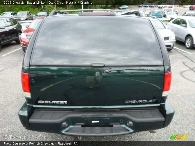 Dark Green Metallic / Graphite 2003 Chevrolet Blazer LS 4x4