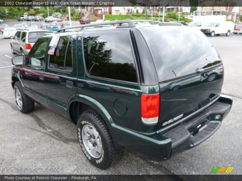 Dark Green Metallic / Graphite 2003 Chevrolet Blazer LS 4x4