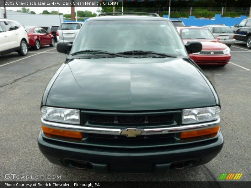 Dark Green Metallic / Graphite 2003 Chevrolet Blazer LS 4x4