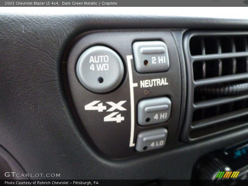 Controls of 2003 Blazer LS 4x4