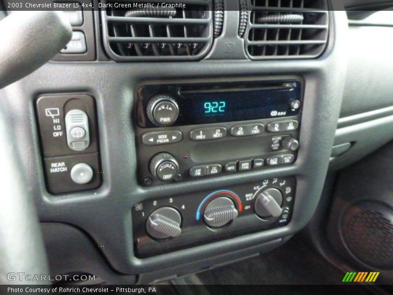 Controls of 2003 Blazer LS 4x4