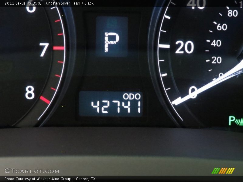 Tungsten Silver Pearl / Black 2011 Lexus RX 350