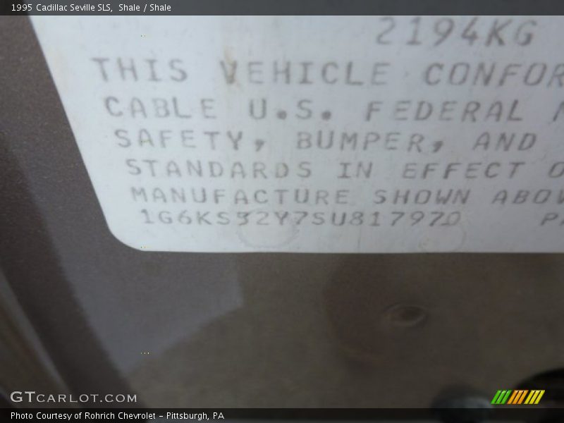 Shale / Shale 1995 Cadillac Seville SLS