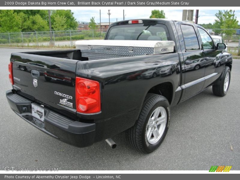 Brilliant Black Crystal Pearl / Dark Slate Gray/Medium Slate Gray 2009 Dodge Dakota Big Horn Crew Cab