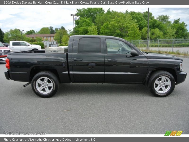 Brilliant Black Crystal Pearl / Dark Slate Gray/Medium Slate Gray 2009 Dodge Dakota Big Horn Crew Cab