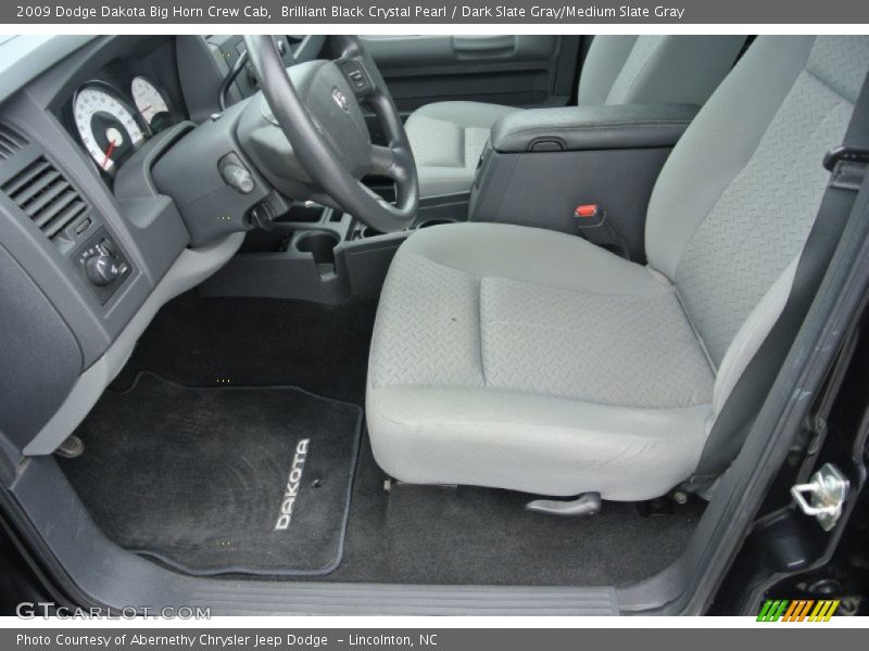 Brilliant Black Crystal Pearl / Dark Slate Gray/Medium Slate Gray 2009 Dodge Dakota Big Horn Crew Cab
