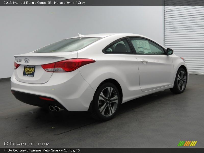 Monaco White / Gray 2013 Hyundai Elantra Coupe SE