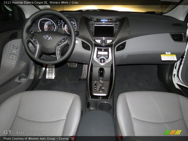 Monaco White / Gray 2013 Hyundai Elantra Coupe SE
