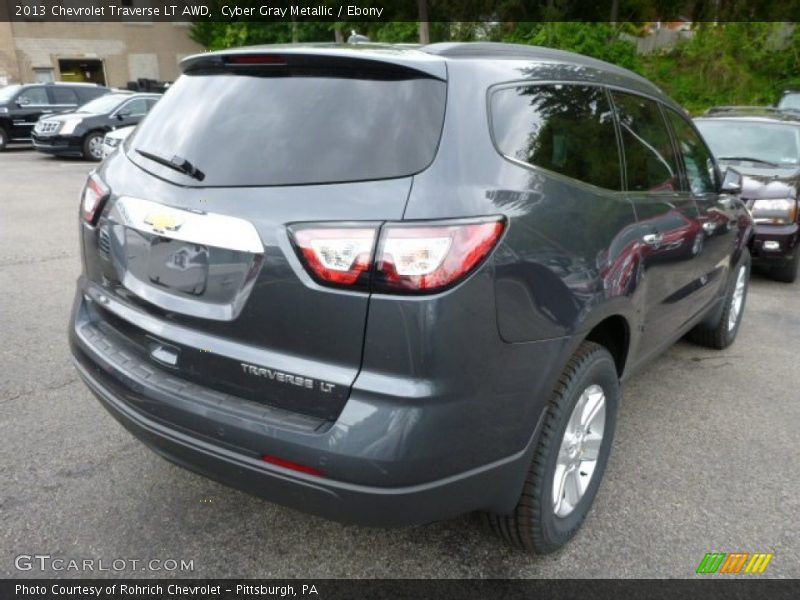 Cyber Gray Metallic / Ebony 2013 Chevrolet Traverse LT AWD