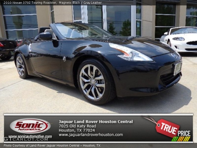Magnetic Black / Gray Leather 2010 Nissan 370Z Touring Roadster