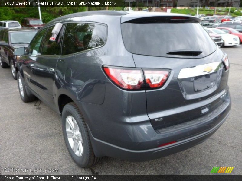 Cyber Gray Metallic / Ebony 2013 Chevrolet Traverse LT AWD