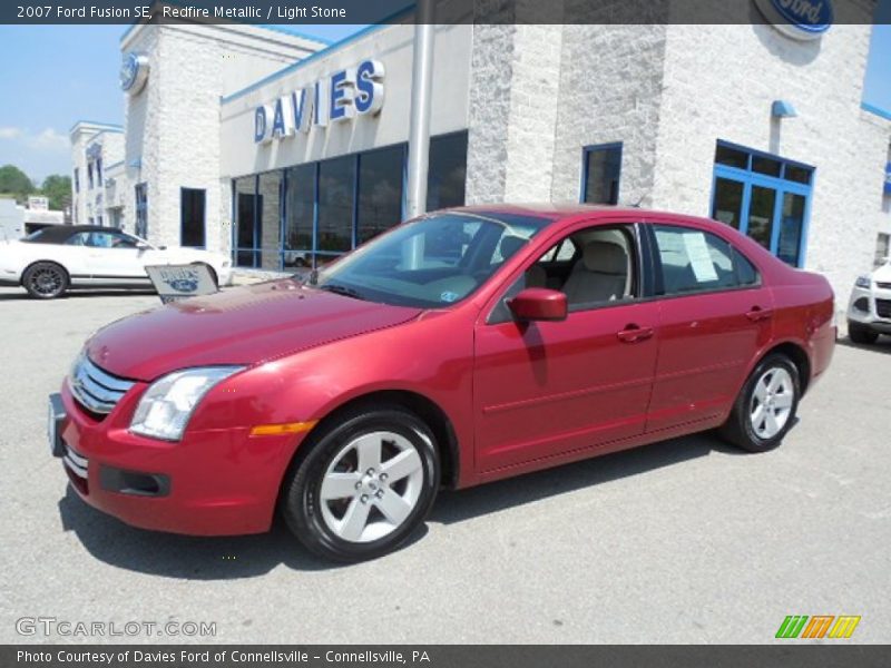 Redfire Metallic / Light Stone 2007 Ford Fusion SE