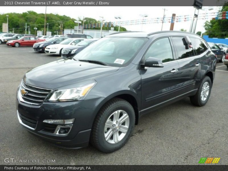 Cyber Gray Metallic / Ebony 2013 Chevrolet Traverse LT AWD