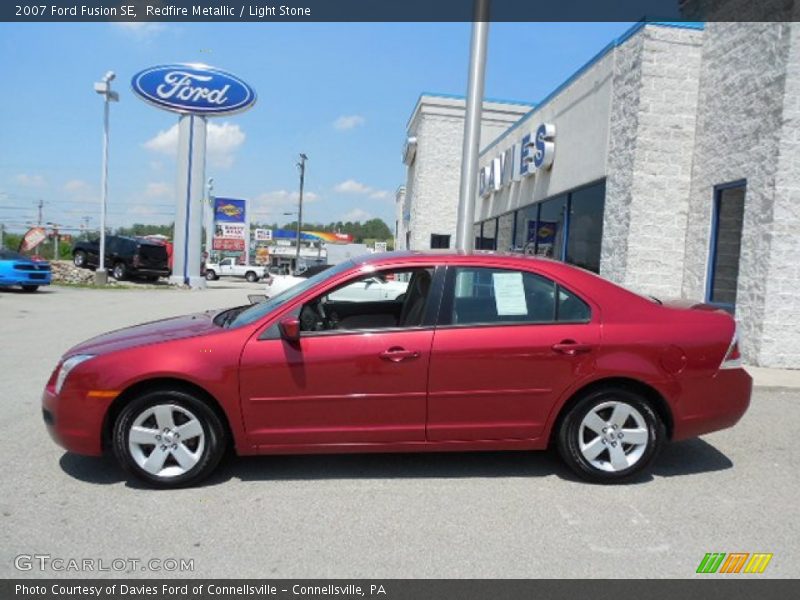 Redfire Metallic / Light Stone 2007 Ford Fusion SE