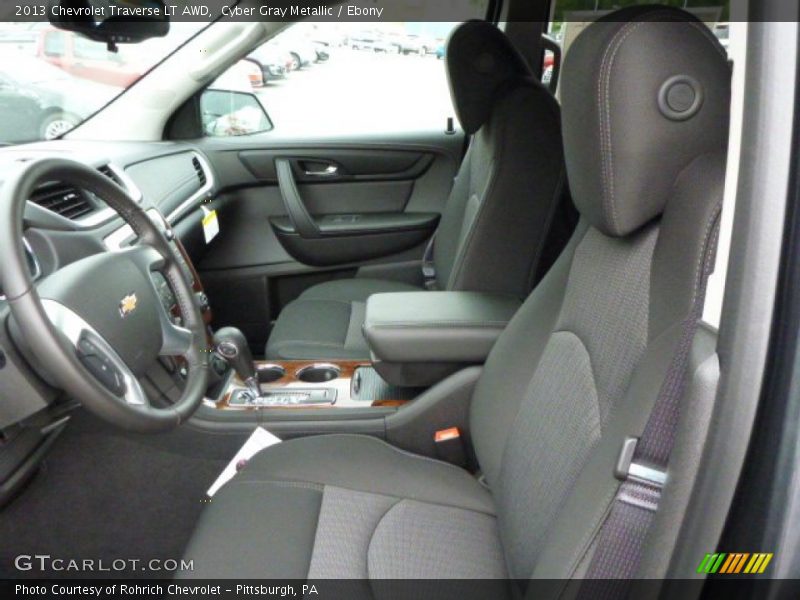 Cyber Gray Metallic / Ebony 2013 Chevrolet Traverse LT AWD