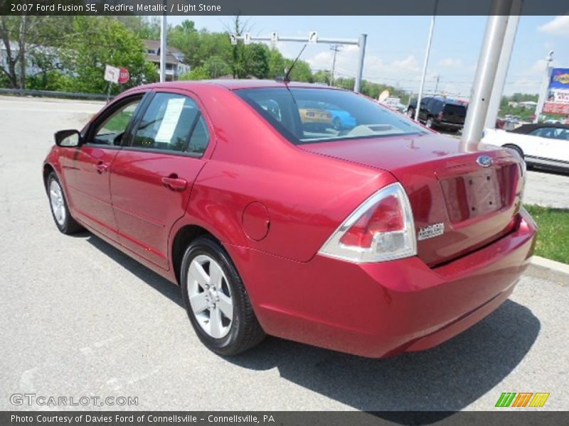 Redfire Metallic / Light Stone 2007 Ford Fusion SE