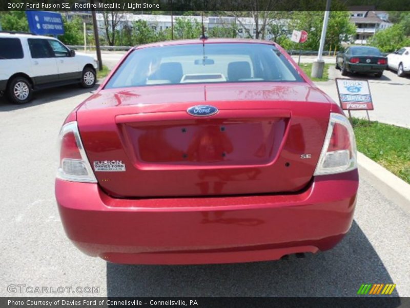 Redfire Metallic / Light Stone 2007 Ford Fusion SE