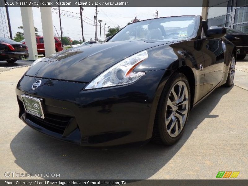 Magnetic Black / Gray Leather 2010 Nissan 370Z Touring Roadster