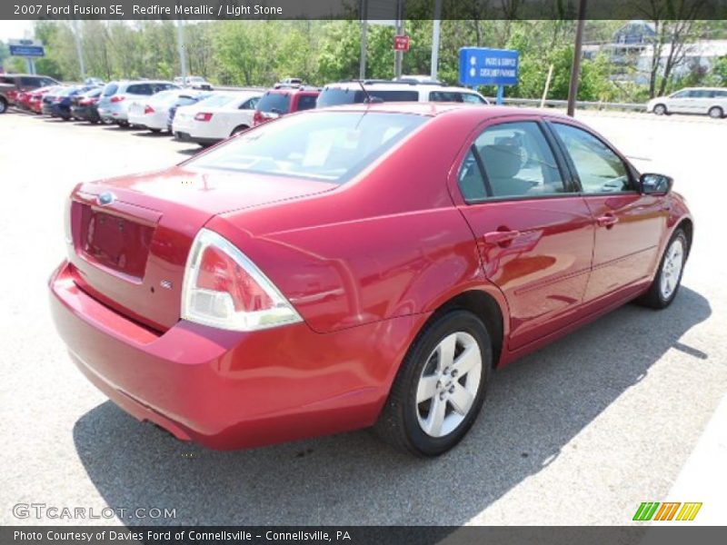 Redfire Metallic / Light Stone 2007 Ford Fusion SE