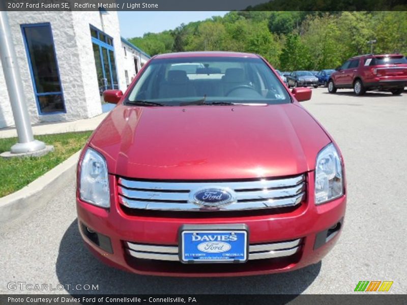 Redfire Metallic / Light Stone 2007 Ford Fusion SE