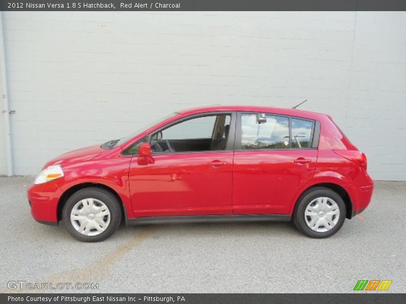 Red Alert / Charcoal 2012 Nissan Versa 1.8 S Hatchback