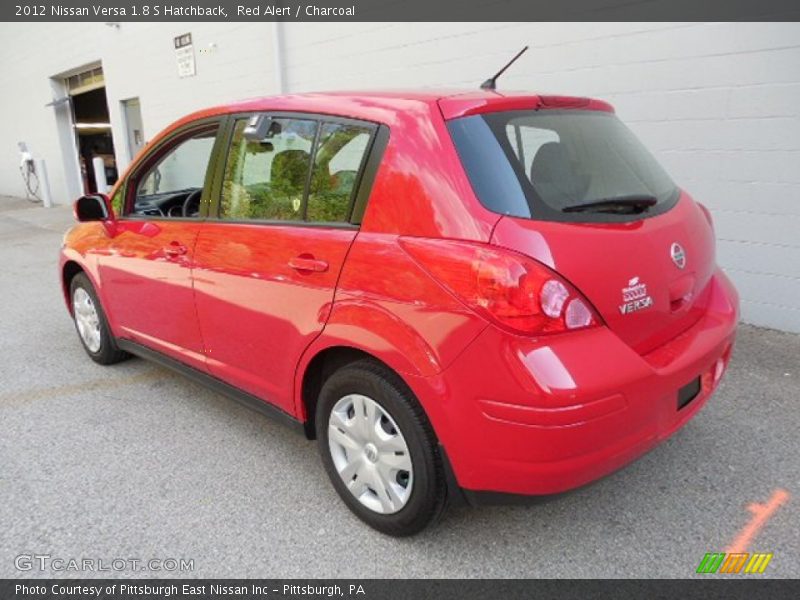Red Alert / Charcoal 2012 Nissan Versa 1.8 S Hatchback