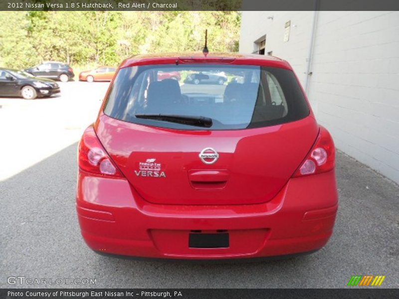 Red Alert / Charcoal 2012 Nissan Versa 1.8 S Hatchback