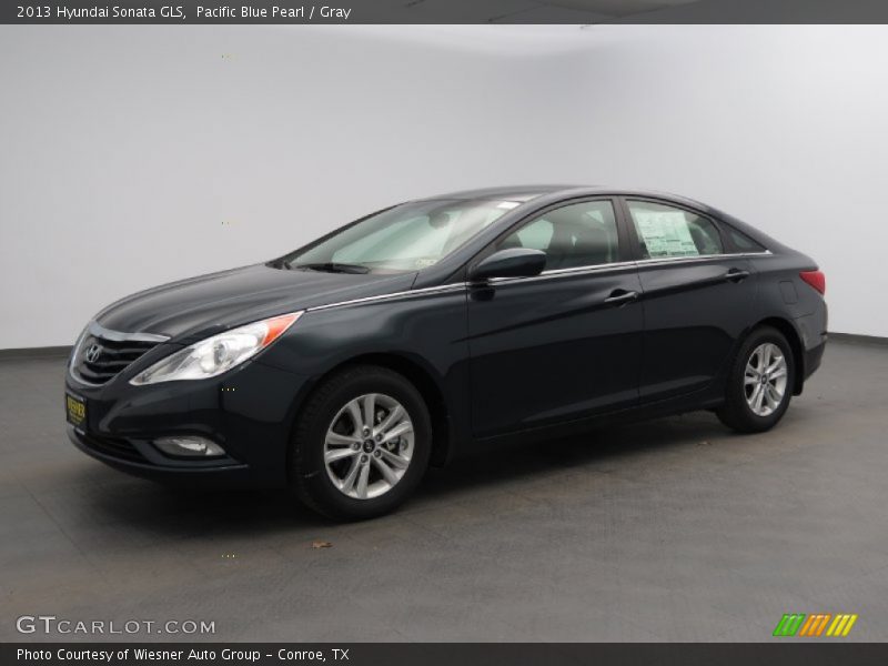 Pacific Blue Pearl / Gray 2013 Hyundai Sonata GLS