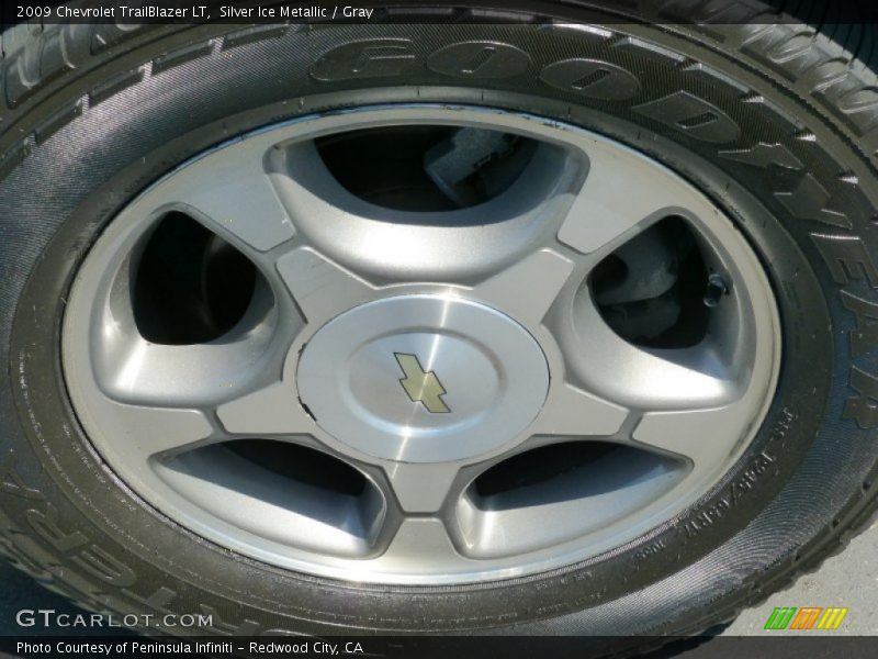 Silver Ice Metallic / Gray 2009 Chevrolet TrailBlazer LT