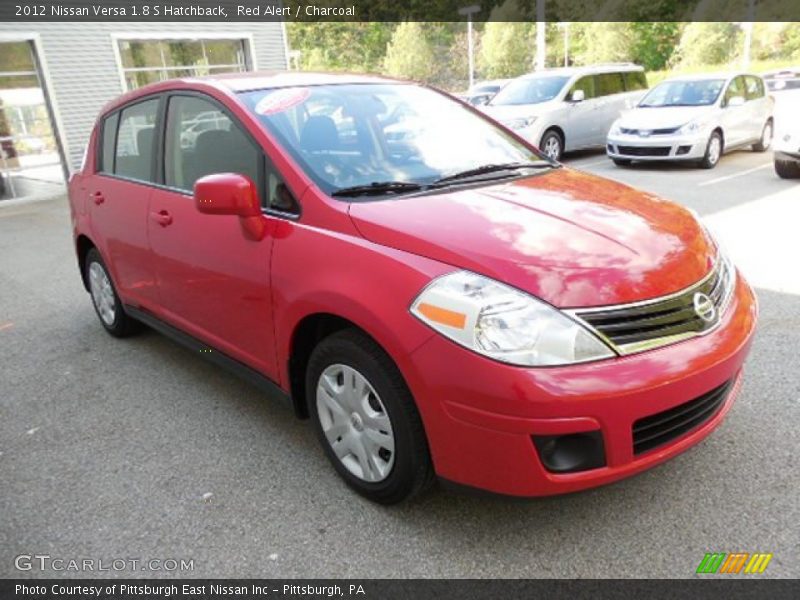 Red Alert / Charcoal 2012 Nissan Versa 1.8 S Hatchback