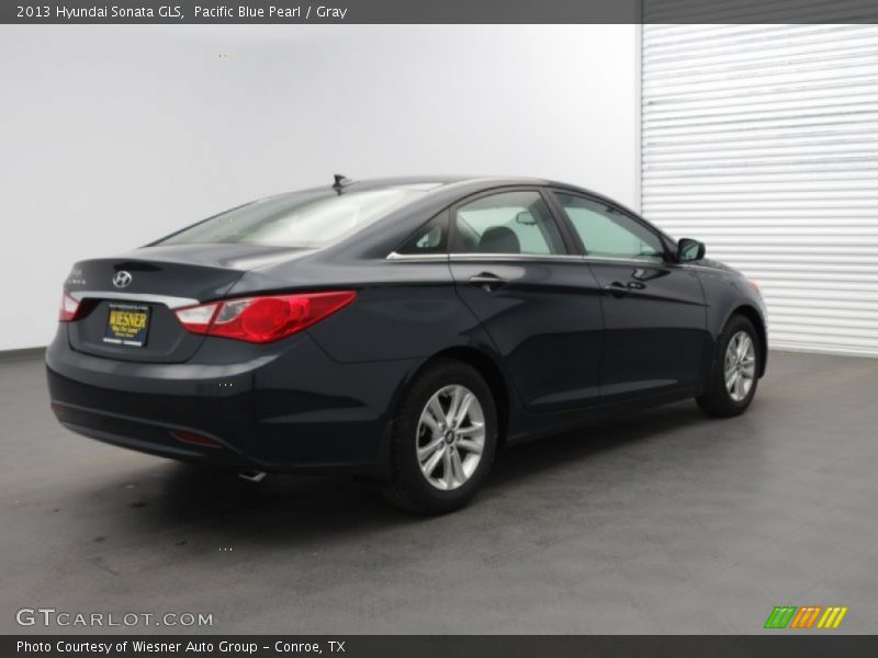 Pacific Blue Pearl / Gray 2013 Hyundai Sonata GLS