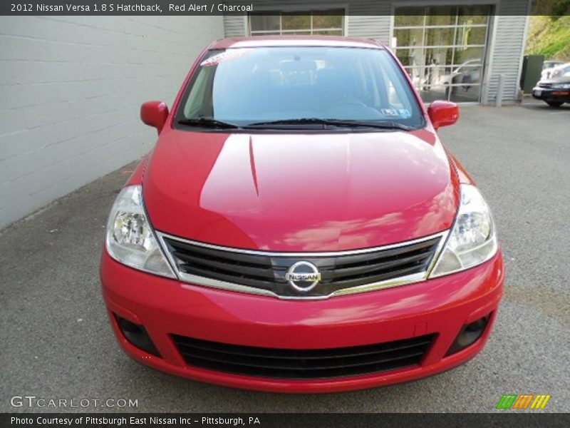 Red Alert / Charcoal 2012 Nissan Versa 1.8 S Hatchback