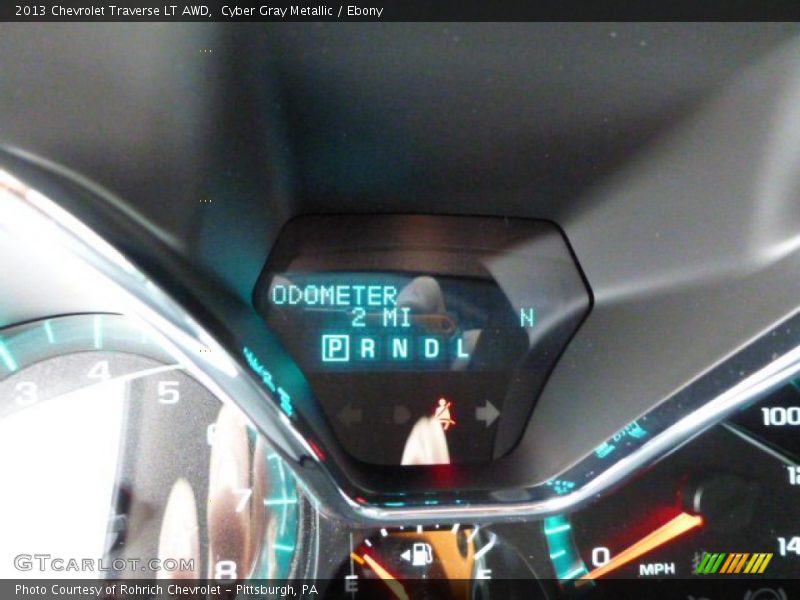 Cyber Gray Metallic / Ebony 2013 Chevrolet Traverse LT AWD