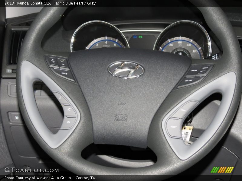 Pacific Blue Pearl / Gray 2013 Hyundai Sonata GLS