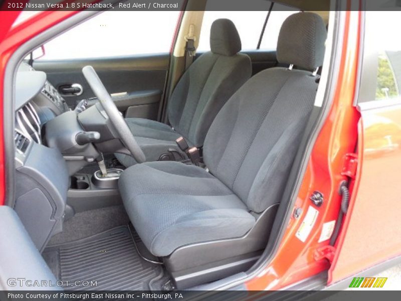 Red Alert / Charcoal 2012 Nissan Versa 1.8 S Hatchback