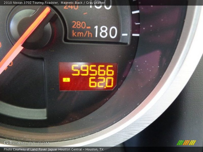 Magnetic Black / Gray Leather 2010 Nissan 370Z Touring Roadster