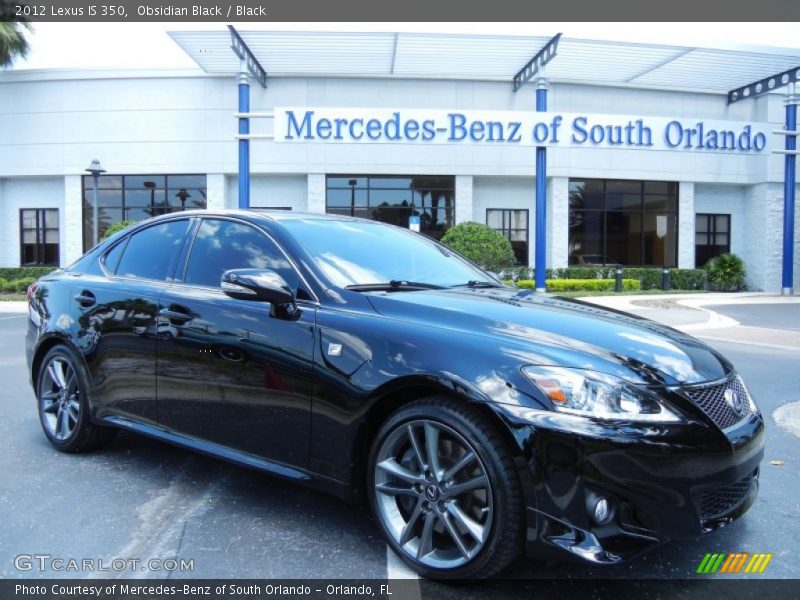 Obsidian Black / Black 2012 Lexus IS 350